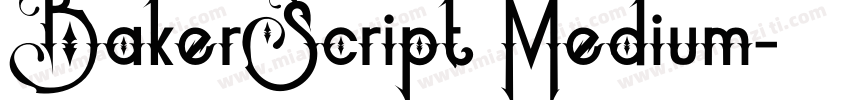 BakerScript Medium字体转换